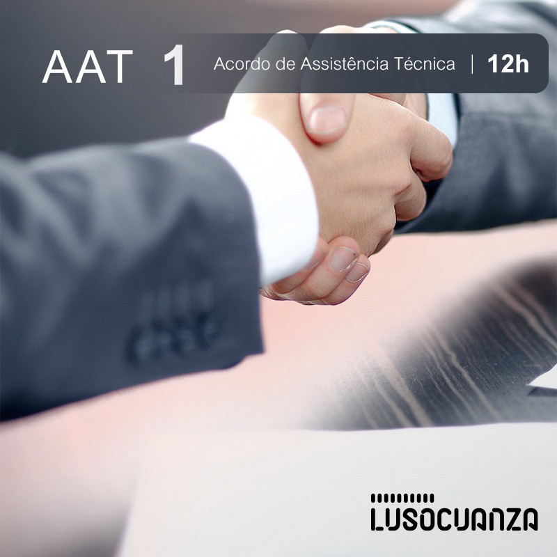 O Acordo de Assistência Técnica (AAT) é um serviço de valor acrescentado adequado às características da sua empresa. O AAT 1 inclui 12 horas de assistência técnica, deslocações incluídas, assistência mínima de 2 horas nas intervenções físicas e relatório final.