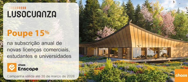 Campanha Luso Cuanza Enscape 3D Kickoff - 15% de desconto em novas licenças anuais de produtos selecionados
