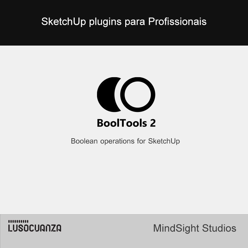 Lançado para o SketchUp em dezembro de 2008, o BoolTools 2 é um poderoso plugin para SketchUp que oferece operações booleanas (união, diferença, interseção, corte) para modelação 3D de forma não destrutiva e precisa. O BoolTools permite muito eficientemente combinar, subtrair ou dividir sólidos, sendo perfeito para criar modelos complexos em 3D imprimíveis.